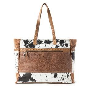 NWT Boutique Boho Western Forester Junction Leather Weekender Bag